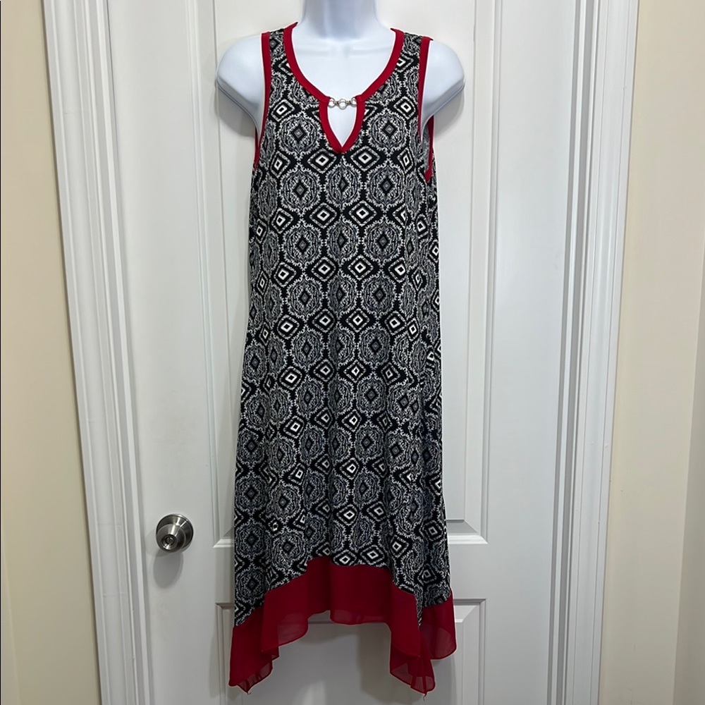 Asymmetrical Black & Red Dress